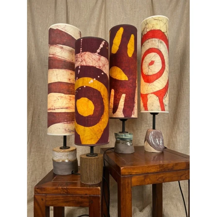 Handmade Ceramic Body Batik Shade Floor Lamp - 3