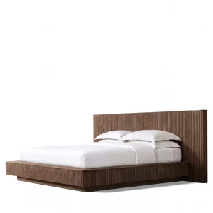 Bella Brown Oak Wooden Bed Frame - 1