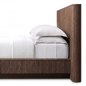 Bella Brown Oak Wooden Bed Frame - 5