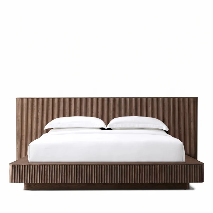 Bella Brown Oak Wooden Bed Frame - 2