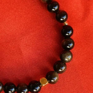 Natural Obsidian Stone Bracelet - 4