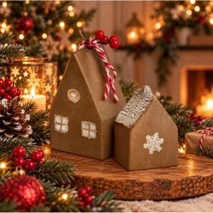 Stoneware Kahve-Kırmızı Seramik Ev Dekoratif Obje Seti - 3