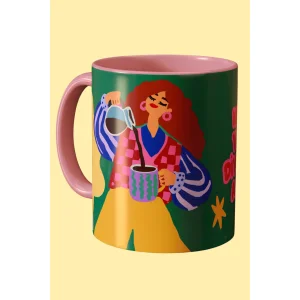 I Can't Live Without Coffee Porcelain Design Mug - 1