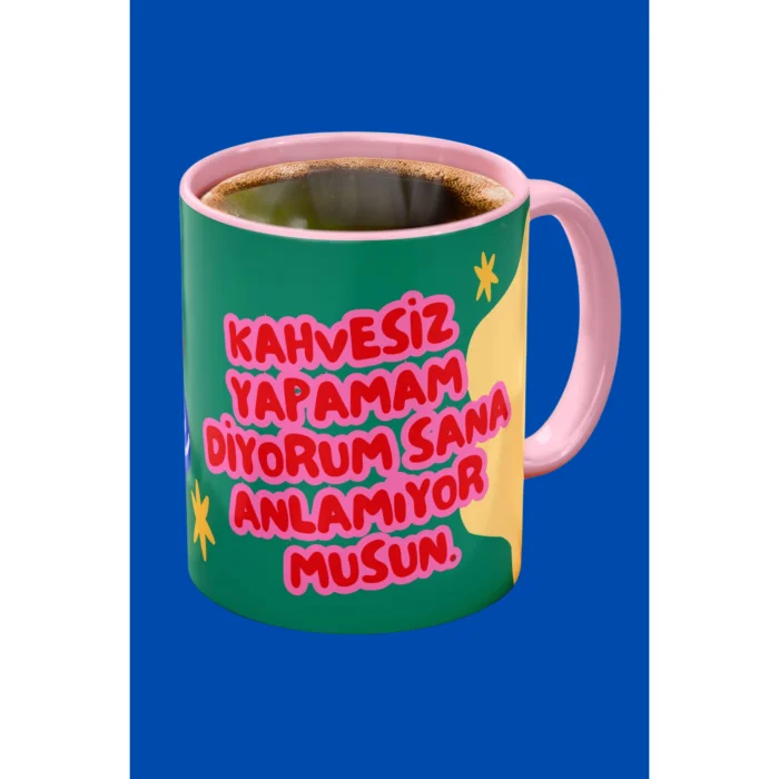 I Can't Live Without Coffee Porcelain Design Mug - 2