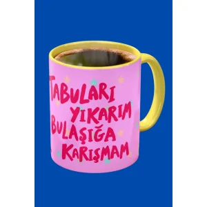 Tabuları Yıkarım Bulaşığa Karışmam Porselen Mug - 2