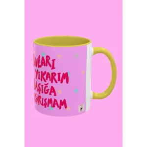 Tabuları Yıkarım Bulaşığa Karışmam Porselen Mug - 5
