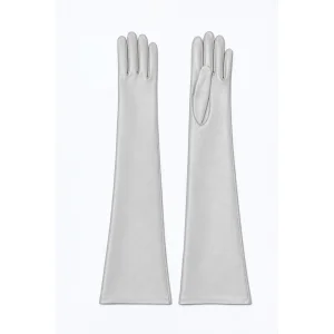Diva Off White Leather Gloves - 1