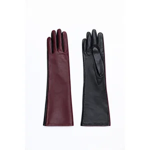 Opera Burgundy Leather Gloves - 1