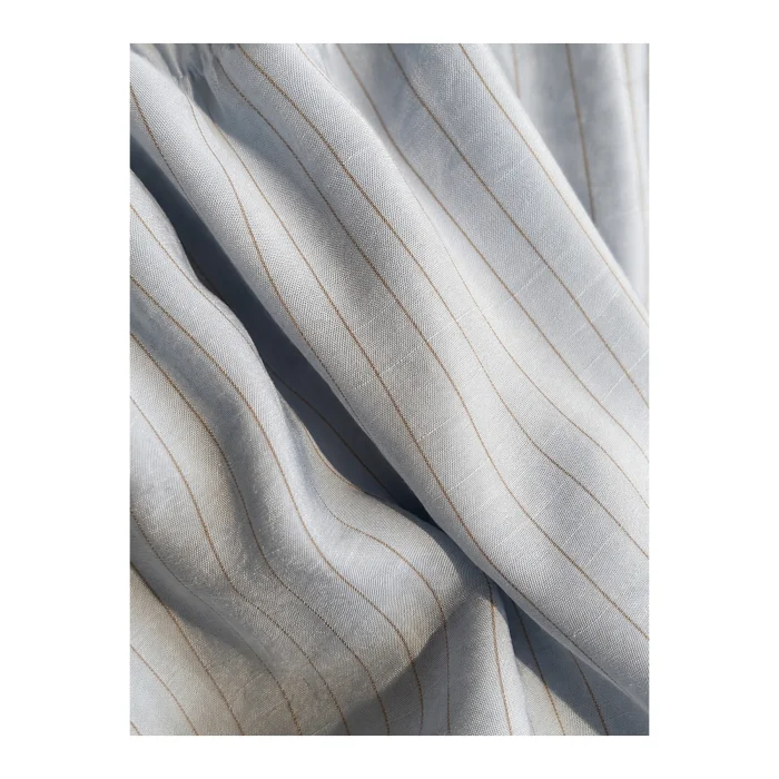 Ice Blue Pinstripe Relaxed Set - 3