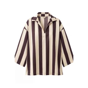 Ivory Noir Silky Striped Set - 1