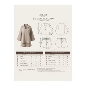 Mushroom Sable Striped Lounge Set - 5
