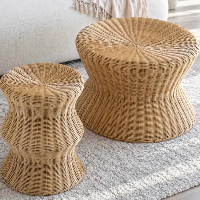 Rattan Round Coffee Table - 3