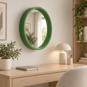 Colorful Framed Round Wall Mirror - 3