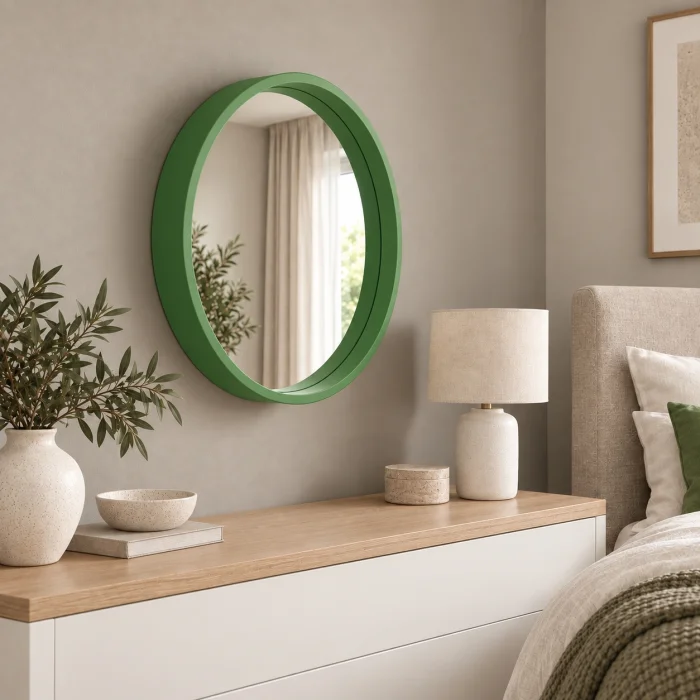 Colorful Framed Round Wall Mirror - 4