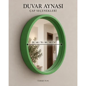 Colorful Framed Round Wall Mirror - 6