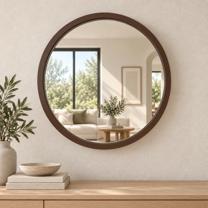 Modern Round Wall Mirror - 1