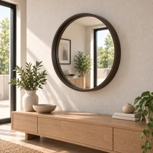 Modern Round Wall Mirror - 5