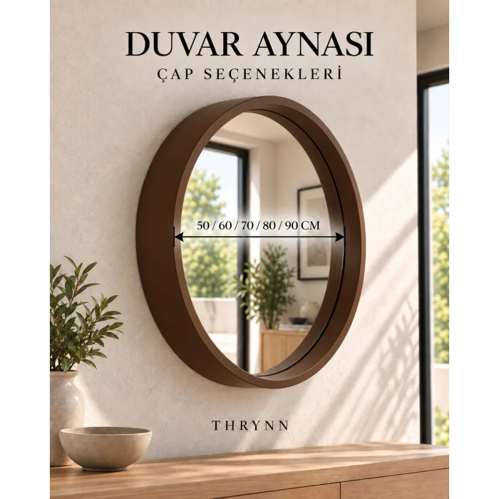 Modern Round Wall Mirror - 7