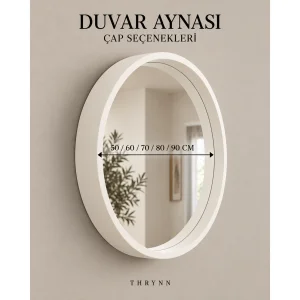 Modern Round Wall Mirror - 6