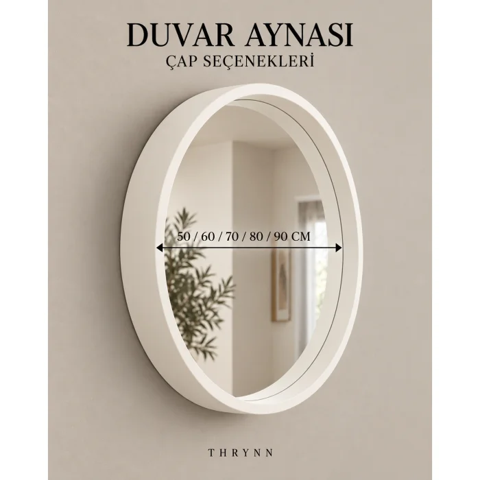 Modern Round Wall Mirror - 6