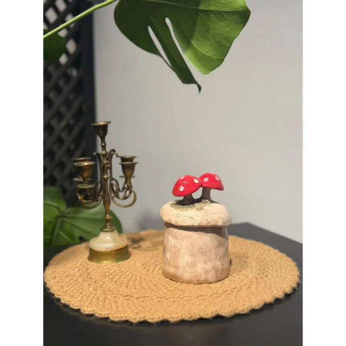 Handmade Mikora 006 Ceramic Mushroom Lidded Bowl - 3