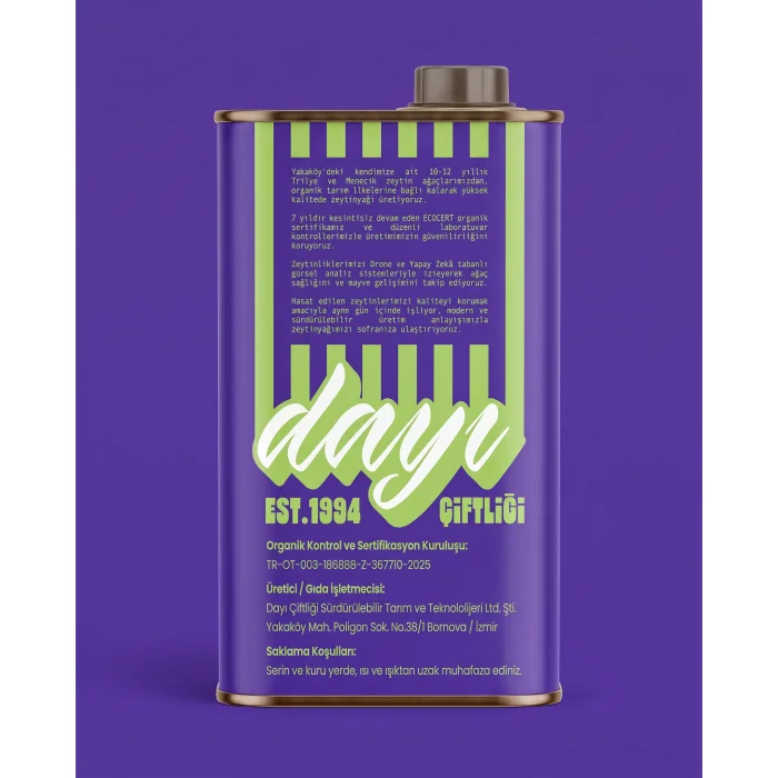Mor Baby Tin Organik Soğuk Sıkım Erken Hasat Zeytinyağı 175 ml - 3