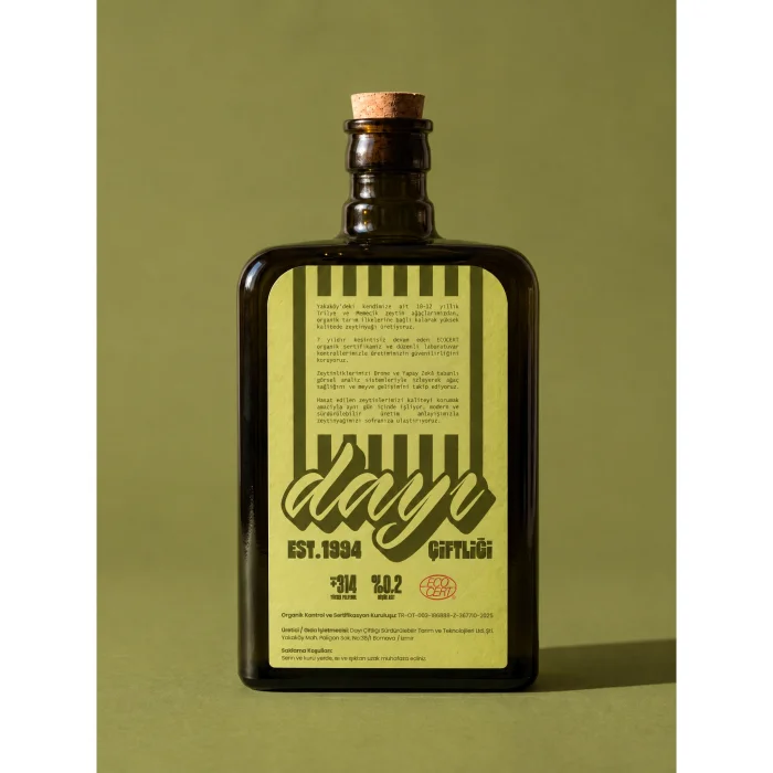 Organik Erken Hasat Soğuk Sıkım Zeytinyağı 500 ml - 2