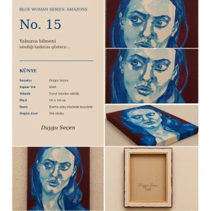 Blue Woman Series Amazons No.15 Akrilik Resim - 2