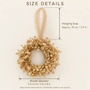 Kristalli Mini Gipsofilya Ornament Çelenk Seti - 12
