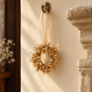 Kristalli Mini Gipsofilya Ornament Çelenk Seti - 5