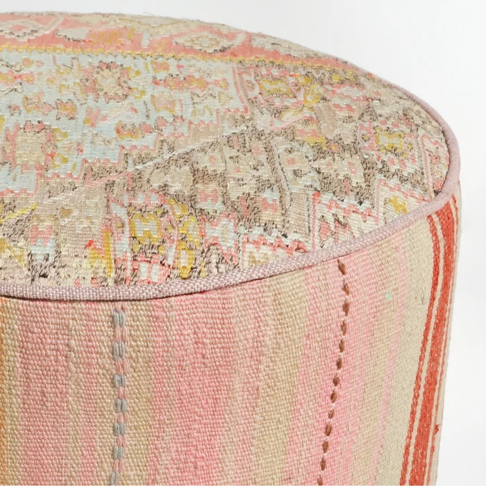 Sadie Hand-Woven Kilim Ottoman - 2