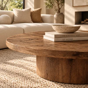 Bella Dark Oak Wood Coffee Table - 5