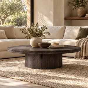 Bella Black Oak Wood Coffee Table - 2