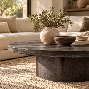 Bella Black Oak Wood Coffee Table - 3