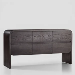 Charce Black Solid Wood Dresser - 1
