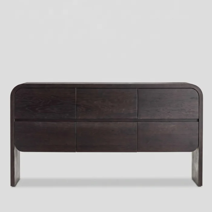 Charce Black Solid Wood Dresser - 2