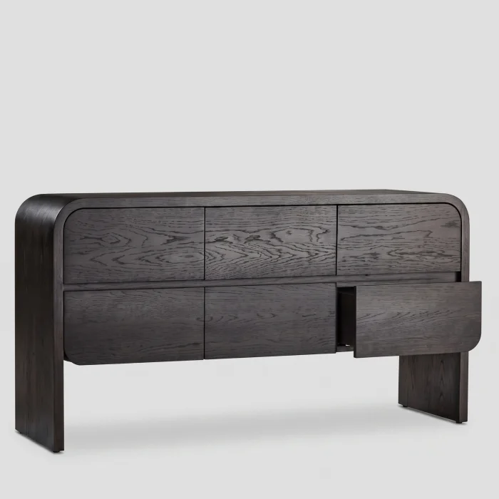Charce Black Solid Wood Dresser - 3