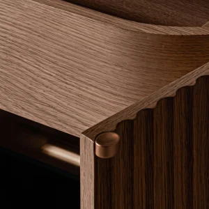 Claire Brown Oak Wood Bar Console - 4