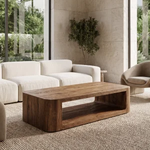 Clariss Brown Oak Coffee Table - 3