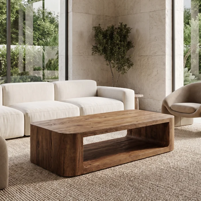 Clariss Brown Oak Coffee Table - 3