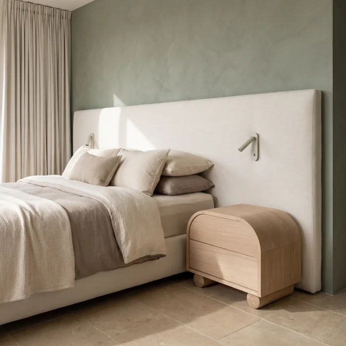 Colea Wooden Bedside Table - 4