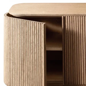 Destiny Light Oak Wood 4-Door Sideboard - 4