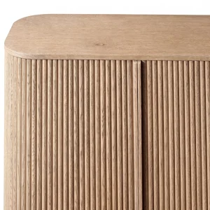 Destiny Light Oak Solid Wood 6-Door Console - 4