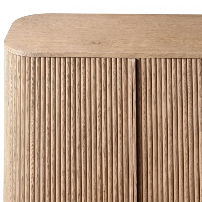 Destiny Light Oak Solid Wood 6-Door Console - 4
