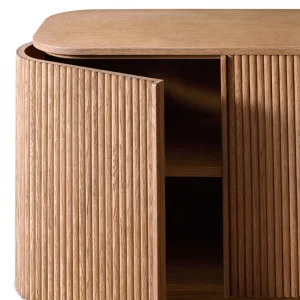 Destiny Natural Oak Wood 6-Door Console - 3