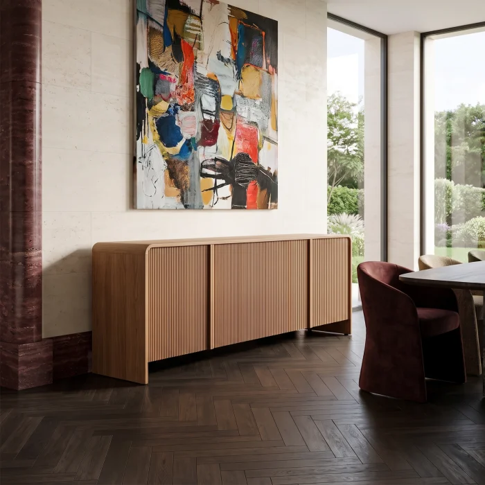 Diana Solid Wood 4-Door Sideboard - 3
