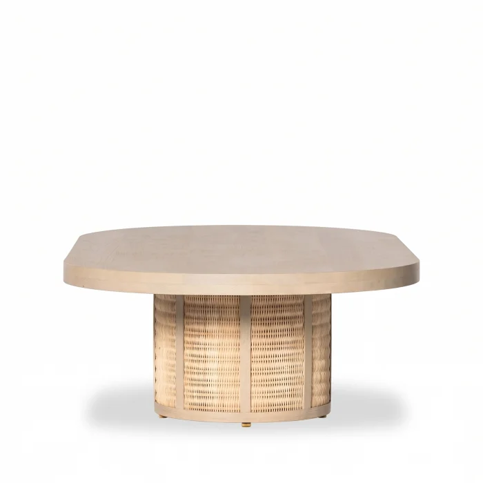 Eldon Wicker Wood Coffee Table - 3