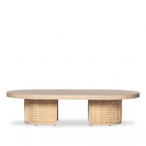 Eldon Wicker Wood Coffee Table - 2