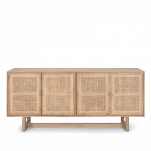 Eliana Rattan Solid Wood TV Unit - 2