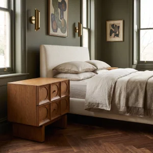 Elliot Wooden Bedside Table - 2